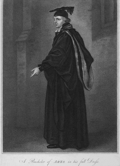 Un licenciado en artes con su traje completo, 1796 de Anthony Cardon