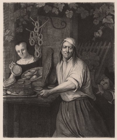 Bakker Arent Oostwaard y su esposa Catharina Keizerswaard panadero de galletas de Anthony Cornelis Cramer