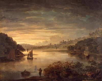 Vista en el río Neath en Glamorganshire, 1740-1760 de Anthony Devis