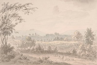 Paisaje con pastor y ovejas de Anthony Devis