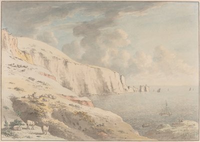 Vista de las Agujas y los Acantilados Blancos desde Allum Bay, Isla de Wight de Anthony Devis