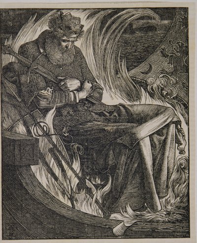 Muerte del rey Warwulf de Anthony Frederick Augustus Sandys