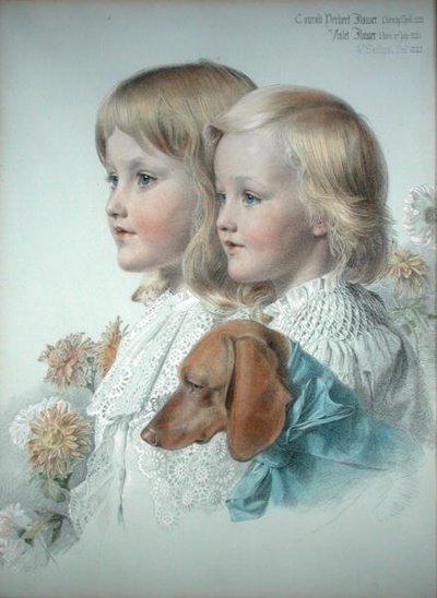 Retrato de Conrad y Violet Flower de Anthony Frederick Augustus Sandys