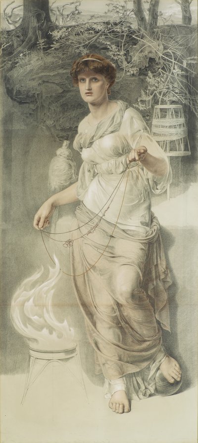 La madeja enredada (lápiz sobre papel) de Anthony Frederick Augustus Sandys