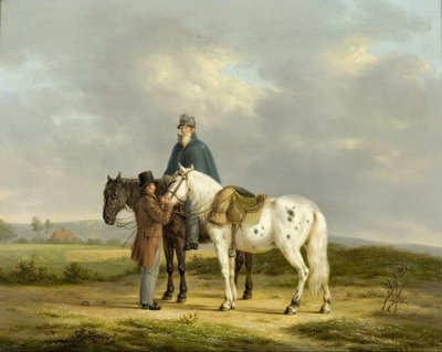 Dos jinetes en un paisaje de Anthony Oberman