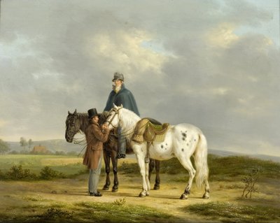 Dos jinetes en un paisaje de Anthony Obermann