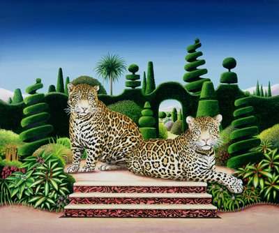 Jaguares en un jardín, 1986 de Anthony Southcombe