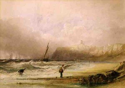 Un día ventoso en Scarborough de Anthony Vandyke Copley Fielding