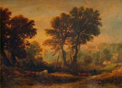 Castillo de Dunster: Atardecer, c1850, 1935 de Anthony Vandyke Copley Fielding