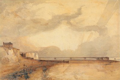 Marine Pier, Brighton - Puesta de sol de Anthony Vandyke Copley Fielding