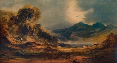 Snowdon sobre la Cabeza de Traeth Mawr, 1853, 1935 de Anthony Vandyke Copley Fielding