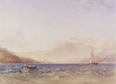 La cabeza de Loch Fyne, con el castillo de Dindarra, 1850 de Anthony Vandyke Copley Fielding