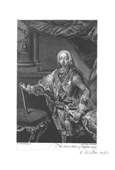 El Gran Duque de Rusia, 1749 de Anthony Walker