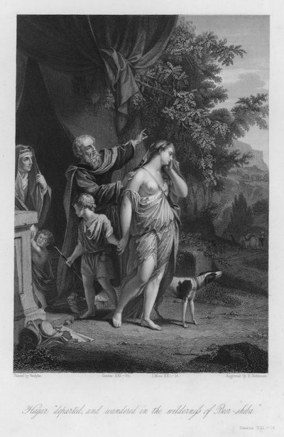 Agar Rechazada, Génesis XXI de Anthony van (after) Dyck