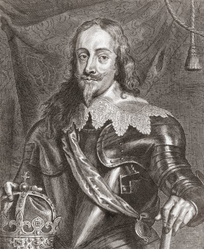 Rey Carlos I, Rey de Inglaterra, Escocia e Irlanda de Anthony van (after) Dyck