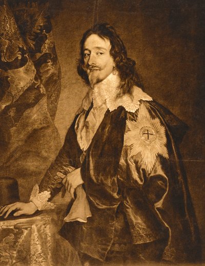 Retrato de Carlos I (reproducción, marrón) de Anthony van (after) Dyck