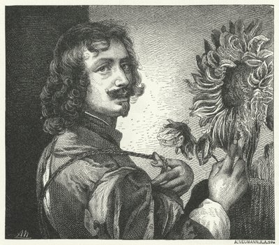 Autorretrato del artista barroco flamenco Anthony Van Dyck de Anthony van (after) Dyck