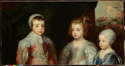 Tres hijos mayores de Carlos I c.1635 (óleo sobre lienzo) de Anthony van (studio of) Dyck