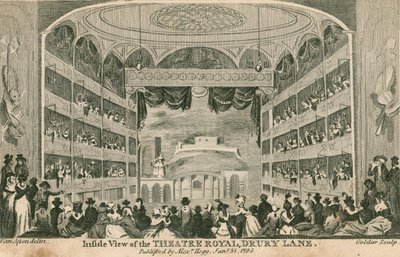 Vista Interior del Teatro Real, Drury Lane, Londres de Anthony van Assen