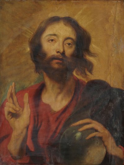 Cristo como salvador del mundo de Anthony van Dyck (after)