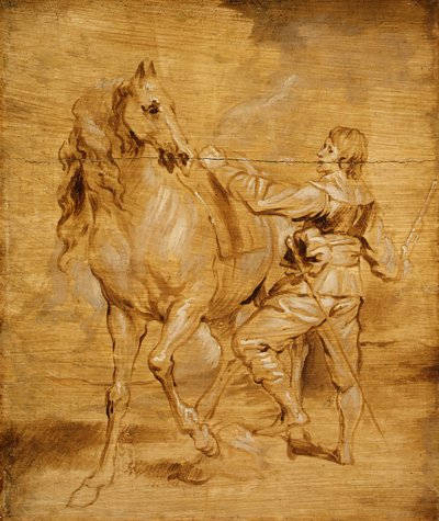 Un hombre montando un caballo, ca. 1630 de Anthony van Dyck