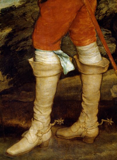 Carlos I cazando (detalle) de Anthony van Dyck