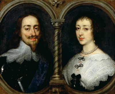 Carlos I de Inglaterra y la reina Enriqueta María de Anthony van Dyck