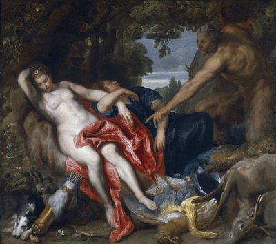 Diana y sus ninfas sorprendidas por un sátiro de Anthony van Dyck