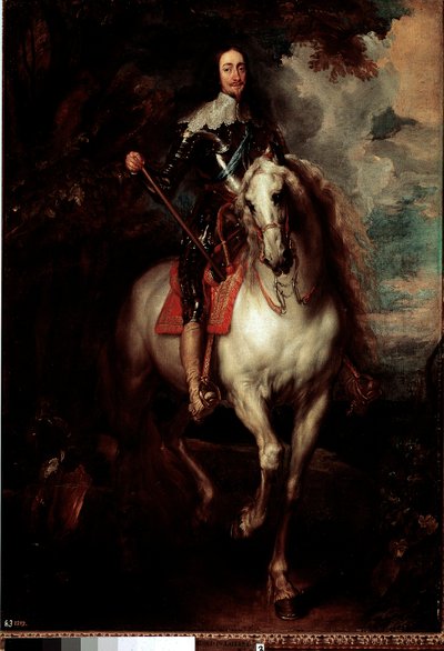 Retrato ecuestre de Carlos I Estuardo (1600 - 1649), rey de Inglaterra de Anthony van Dyck