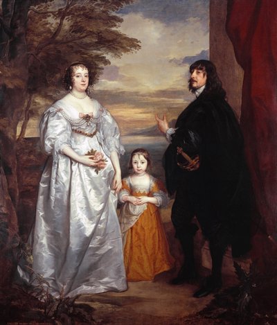 Retrato de grupo de James Stanley, Lord Strange (1607-1651), Charlotte de La Trémoille (1599-1664) y Lady Henrietta Maria Stanley (1630-1685) de Anthony van Dyck