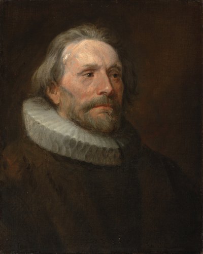 Estudio de Cabeza de un Hombre con Gorguera de Anthony van Dyck