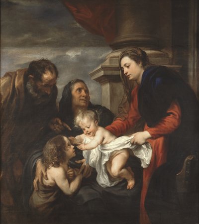 Sagrada Familia con Santa Isabel y San Juan, c. 1621-25 de Anthony van Dyck