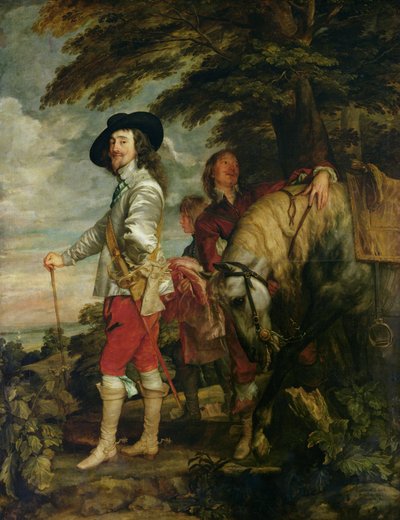 El rey Carlos I (1600-49) de Inglaterra cazando, c.1635 de Anthony van Dyck