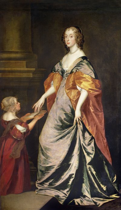 Lady Mary Villiers (1622-85) y Mrs Gibson de Anthony van Dyck
