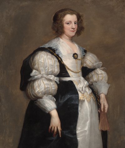 Dama con abanico, c. 1628 de Anthony van Dyck