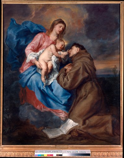 Madonna y el Niño con San Antonio de Padua de Anthony van Dyck