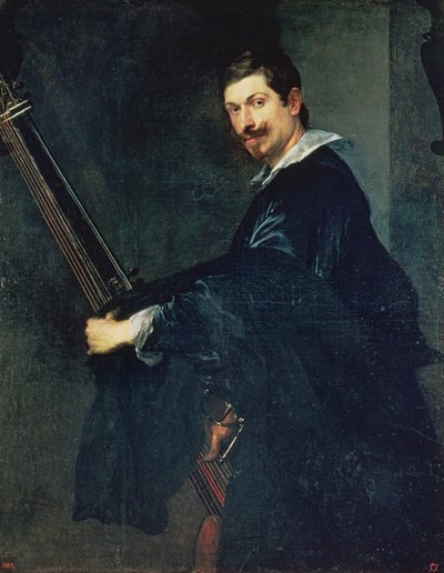 Hombre con laúd, retrato del músico Jacob Gaultier, laudista de la corte inglesa de Anthony van Dyck