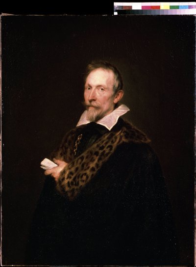 ""Retrato del diplomático e intelectual Jan Van der Wouver (Waverius) (1574-1636)"" Pintura de Antoine van Dyck (o Athony o Antoon, Anton o Anthonis de Anthony van Dyck
