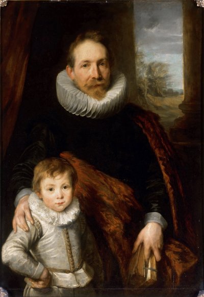 Retrato de Jean Richardot (1540-1609) y su hijo de Anthony van Dyck
