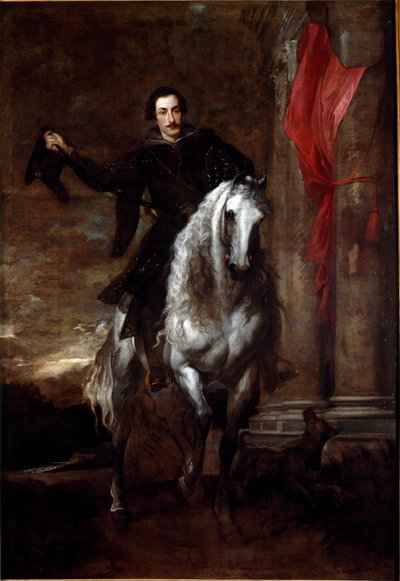 Retrato de Anton Giulio Brignole Sale a caballo de Anthony van Dyck