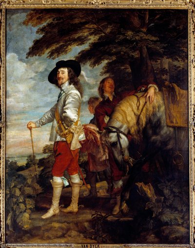 Retrato de Carlos I Stuart (1600 - 1649), Rey de Inglaterra, cazando de Anthony van Dyck