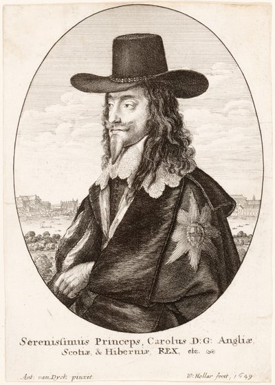 Retrato de Carlos I, pub. 1649 de Anthony van Dyck