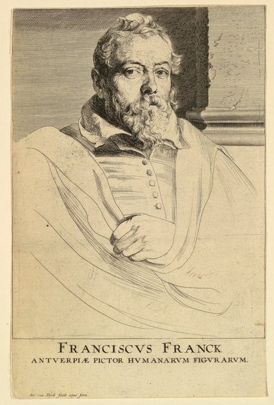Retrato de Frans Francken, de Icones Principum Virorum de Anthony van Dyck