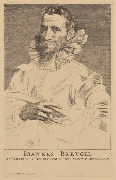 Retrato de Jan Bruegel el Viejo de Anthony van Dyck