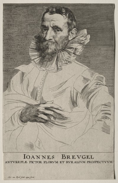 Retrato de Jan Brueghel de Anthony van Dyck