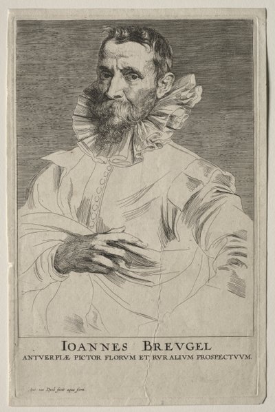 Retrato de Jan Brueghel de Anthony van Dyck