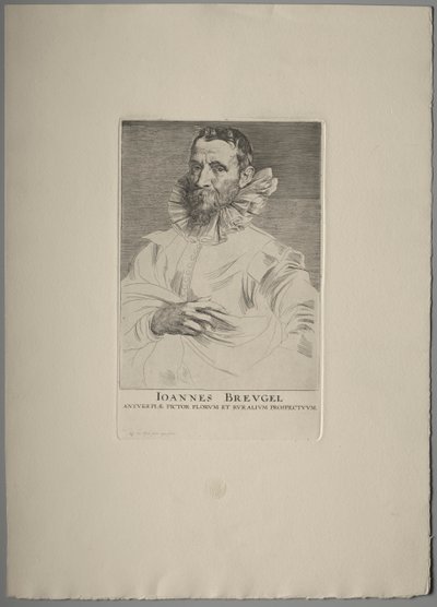 Retrato de Jan Brueghel de Anthony van Dyck