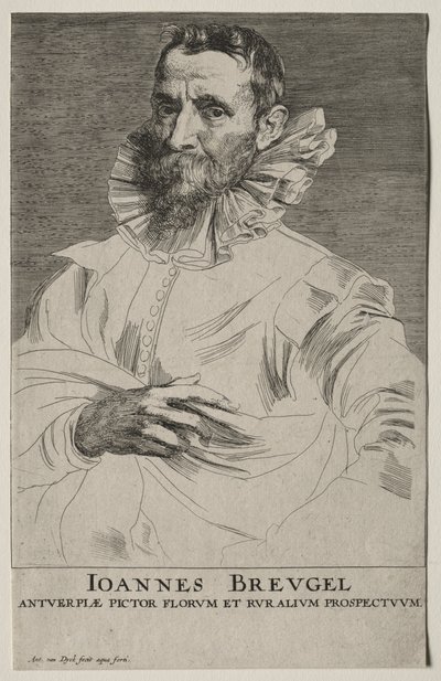 Retrato de Jan Brueghel de Anthony van Dyck