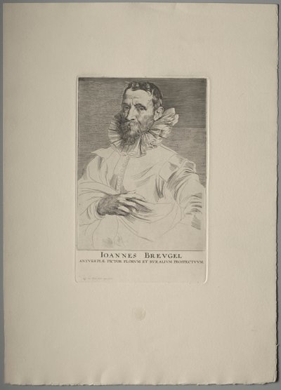 Retrato de Jan Brueghel de Anthony van Dyck