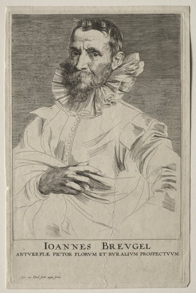 Retrato de Jan Brueghel de Anthony van Dyck